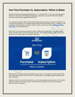 one time purchase vs subscription which is better