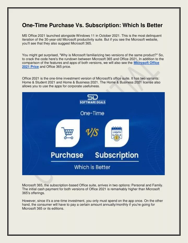 one time purchase vs subscription which is better
