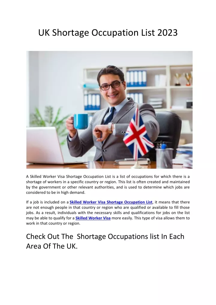 PPT UK Shortage Occupation List 2023 PowerPoint Presentation, free