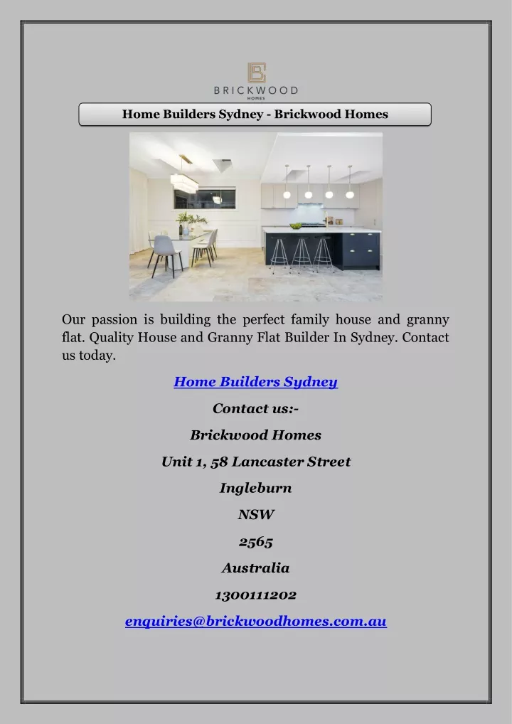 home builders sydney brickwood homes