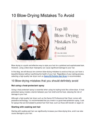 10 blow drying mistakes to avoid
