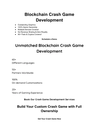 blockchain crash game development