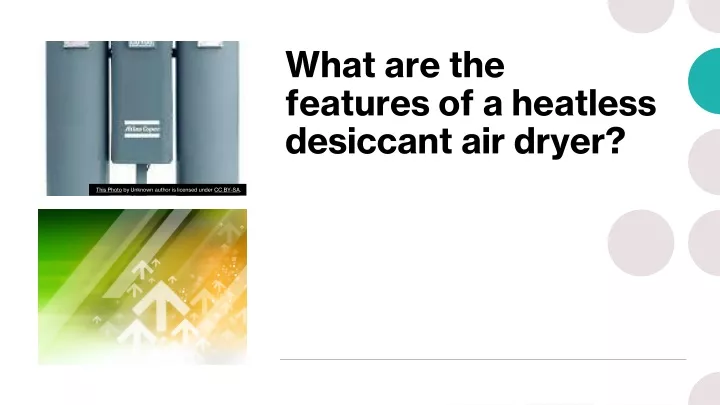 what are the features of a heatless desiccant air dryer