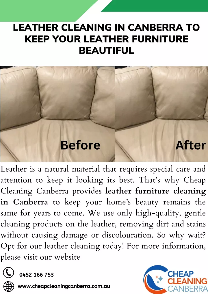 leather cleaning in canberra to keep your leather