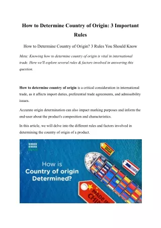 how to determine country of origin 3 important