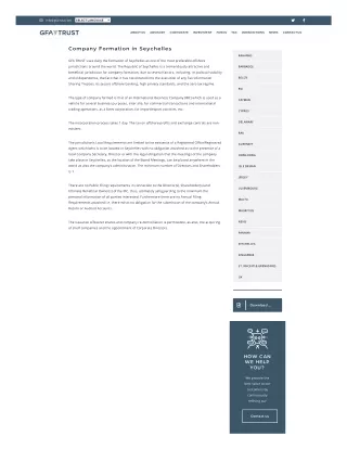 Seychelles company incorporation