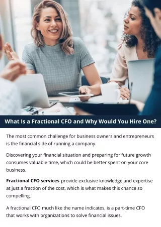 what is a fractional cfo and why would you hire