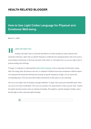 health related blogger