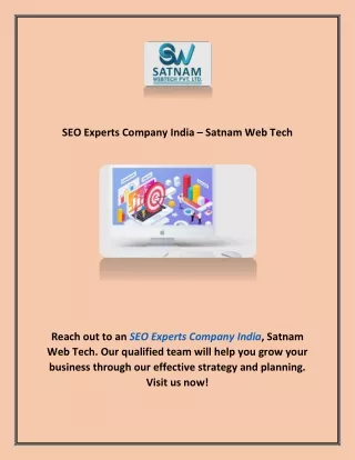 SEO Experts Company India – Satnam Web Tech