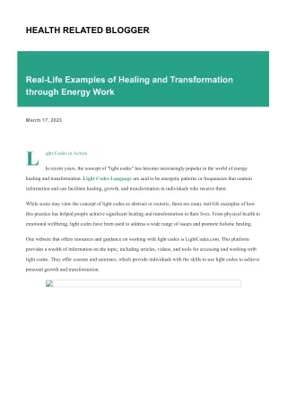 health related blogger