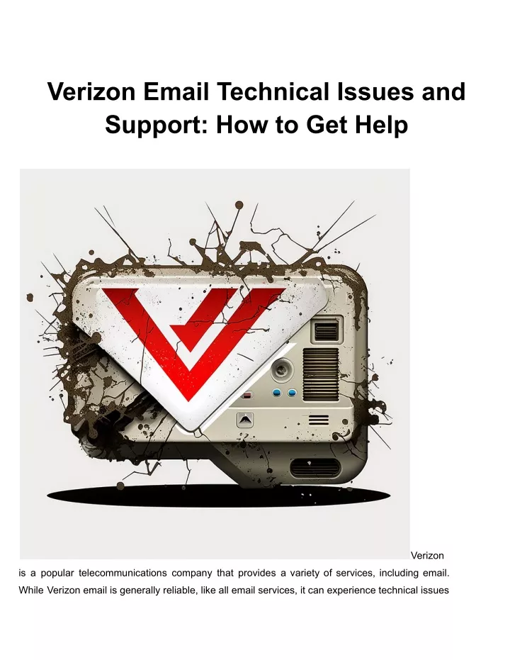 verizon email technical issues and support
