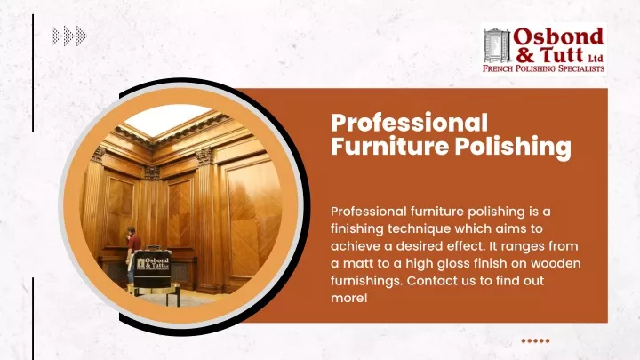 professional furniture polishing
