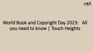 World Book and Copyright Day 2023: All you need to know | Touch Heights