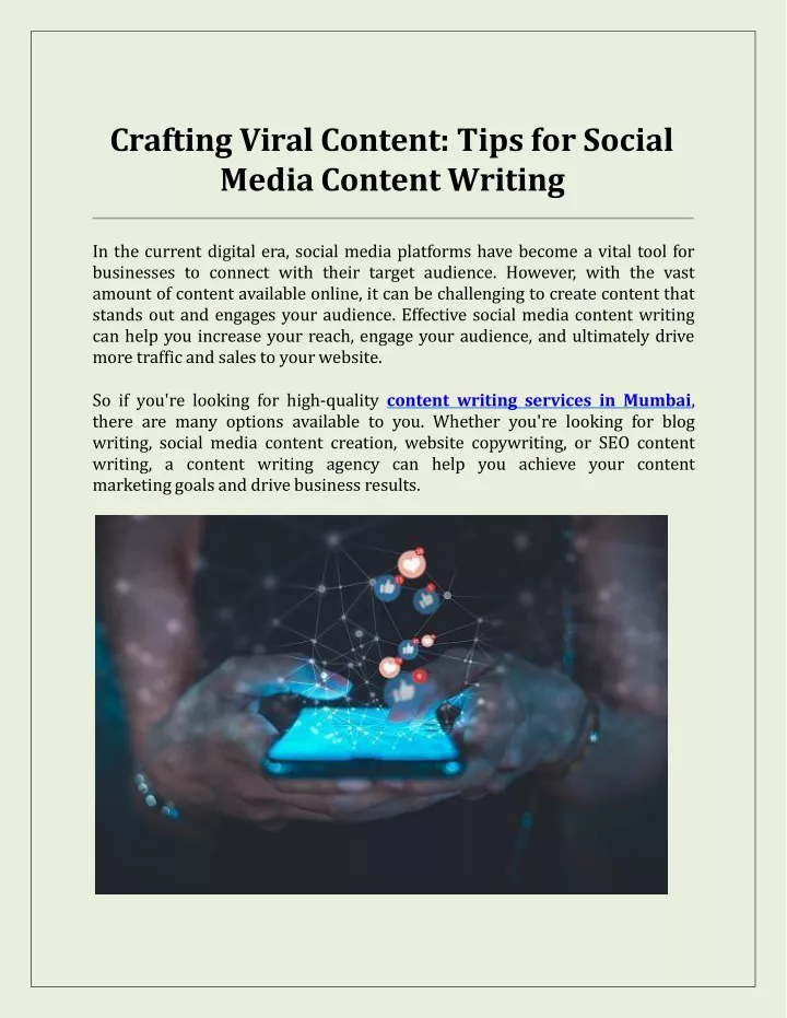 crafting viral content tips for social media content writing