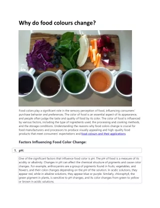 why do food colours change