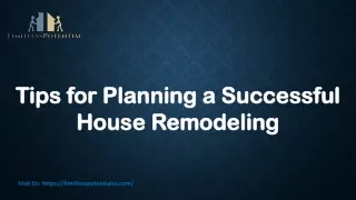 Tips for Planning a Successful House Remodeling