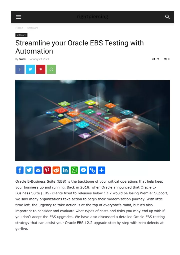 PPT - Streamline Your Oracle EBS Testing With Automation PowerPoint ...