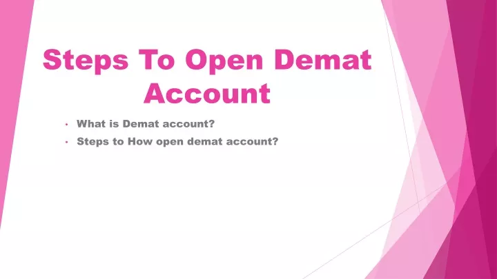 steps to open demat account