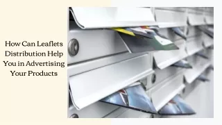 how can leaflets distribution help