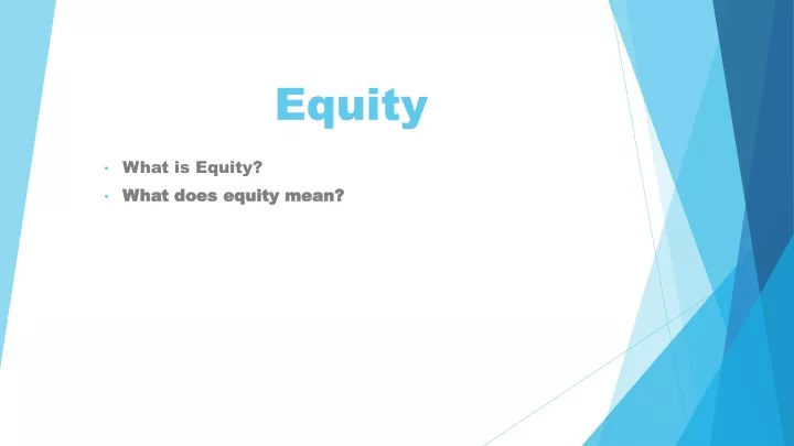 equity