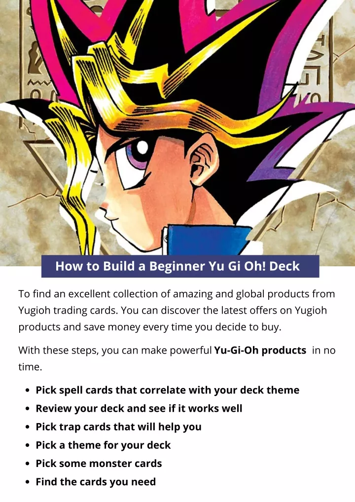 how to build a beginner yu gi oh deck