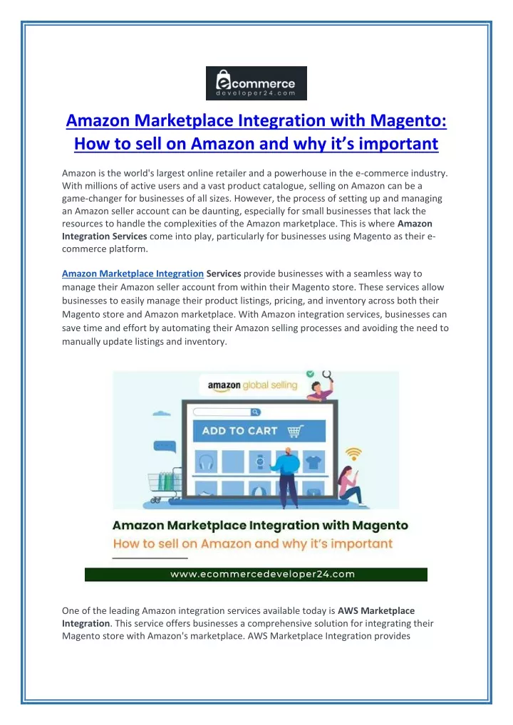 amazon marketplace integration with magento