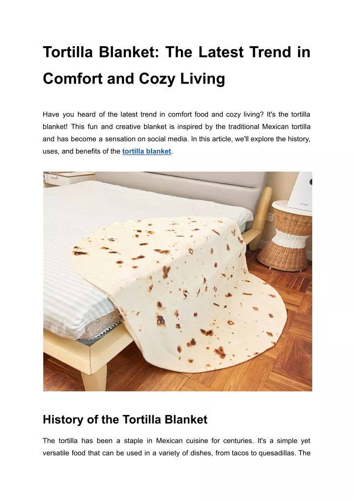 tortilla blanket the latest trend in