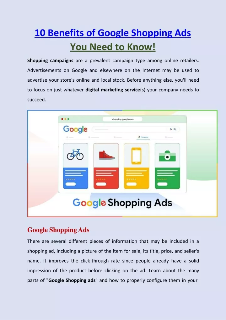 10 benefits of google shopping ads you need to know
