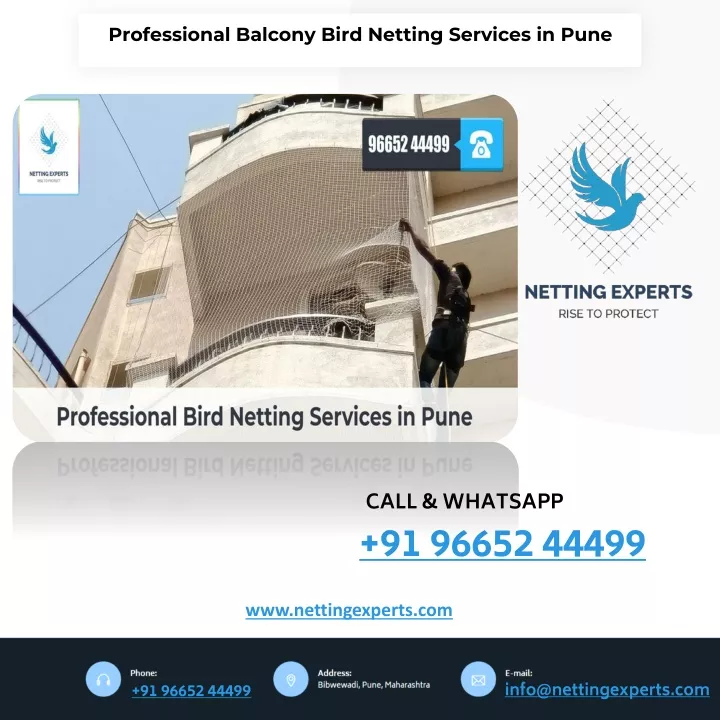 professional balcony bird netting services in pune