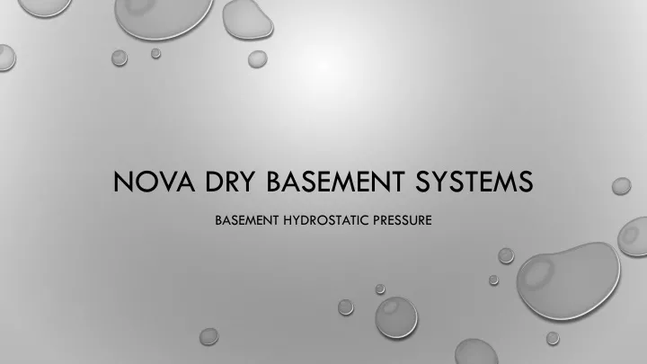 nova dry basement systems