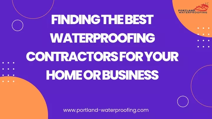 finding the best waterproofing contractors