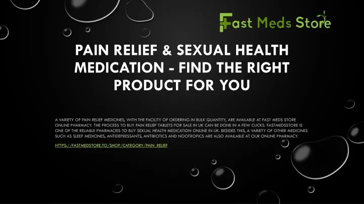 pain relief sexual health medication find the right product for you