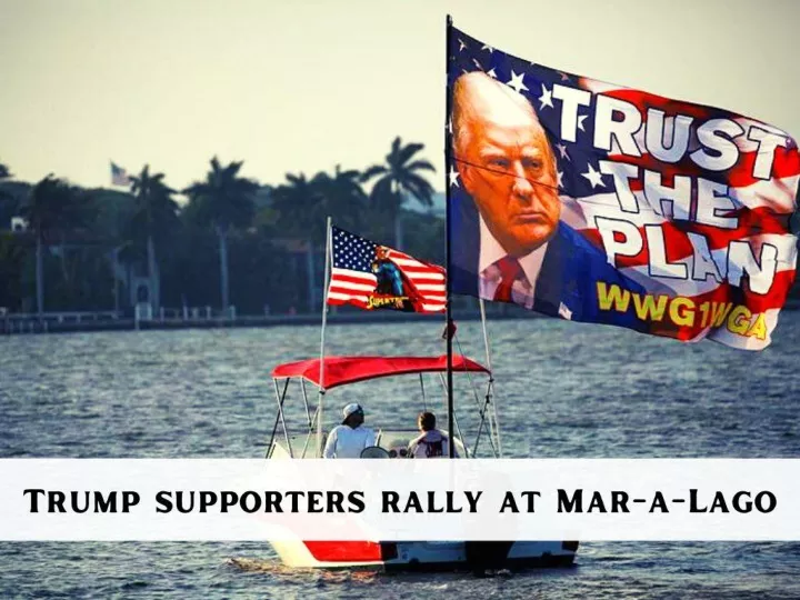 trump supporters rally at mar a lago