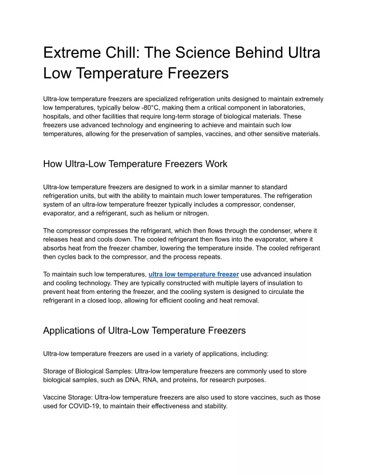 extreme chill the science behind ultra
