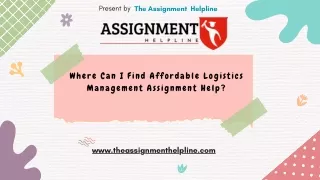 Where Can I Find Affordable Logistics Management Assignment Help