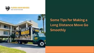 Some Tips for Making a Long Distance Move Go Smoothly