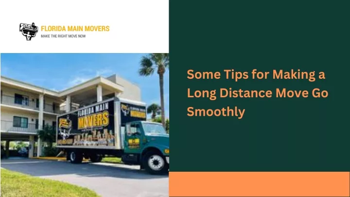 some tips for making a long distance move