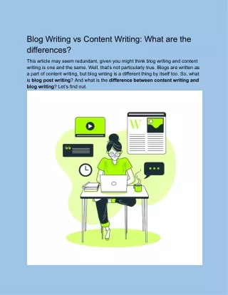Blog Writing vs Content Writing_ What are the differences_
