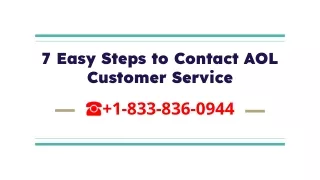 7 easy steps to contact aol customer service