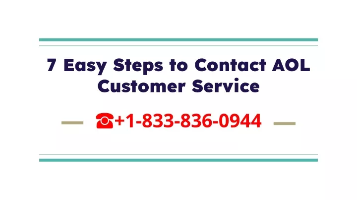 7 easy steps to contact aol customer service