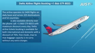 Delta Airline Flight Booking Number  1-866-579-8033