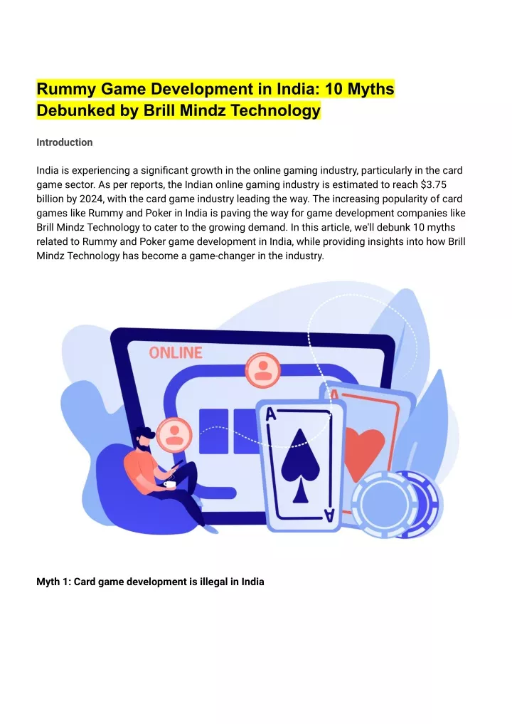 rummy game development in india 10 myths debunked