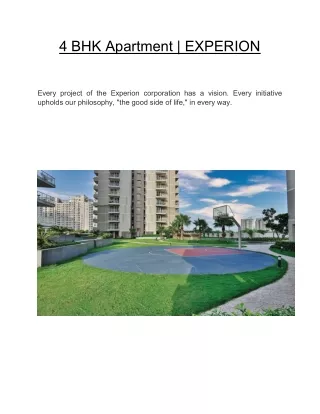 4 BHK Apartment  | EXPERION