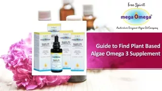 Guide to Find Plant Based Algae Omega 3 Supplement