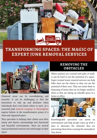 Transforming Spaces: The Magic of Expert Junk Removal Services