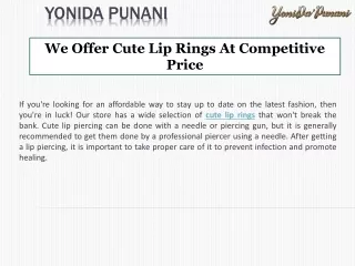 We Offer Cute Lip Rings At Competitive Price