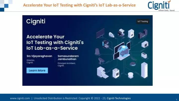 accelerate your iot testing with cigniti