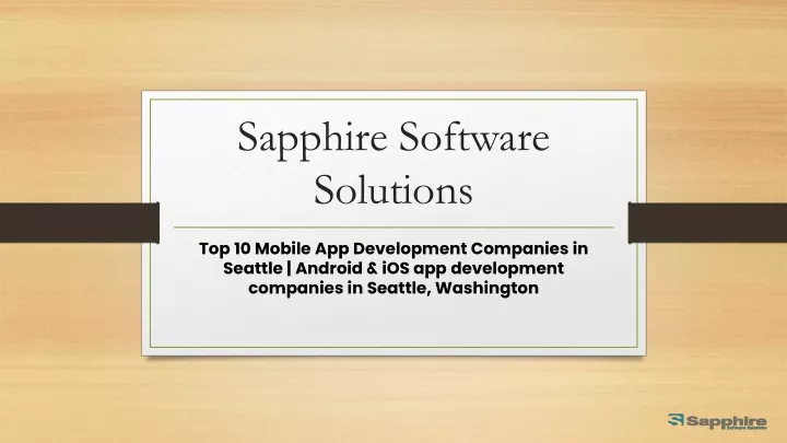 sapphire software solutions