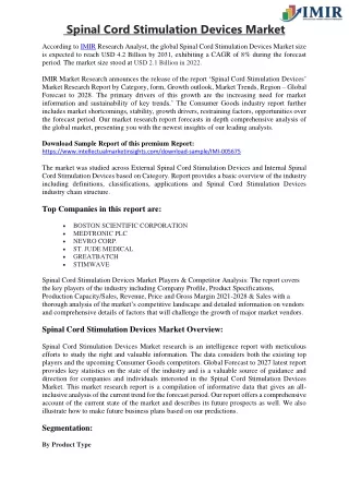 spinal cord stimulation devices market