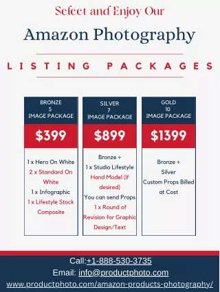 Amazon Photography Listing Packages - Product Photo